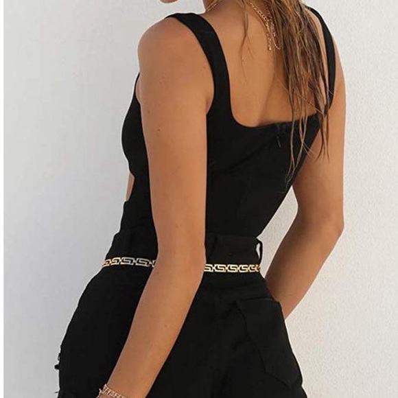 MiXiaoJie Black Cut-Out Bodysuit - Picture 4 of 9